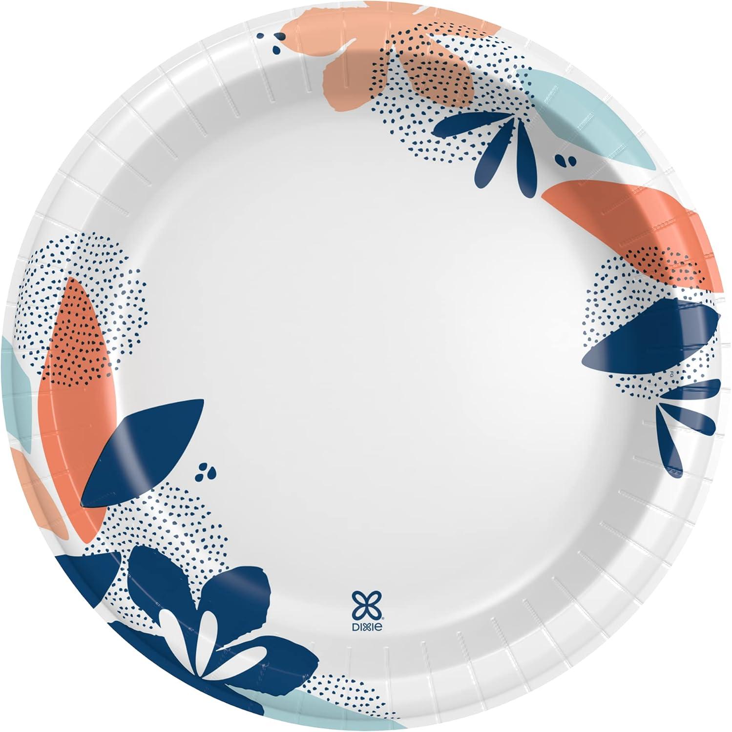 imageDixie Large Paper Plates 10 Inch 204 Count 2X Stronger MicrowaveSafe SoakProof Cut Resistant Disposable Plates For Everyday Breakfast Lunch amp Dinner Meals86 Count Pack of 2