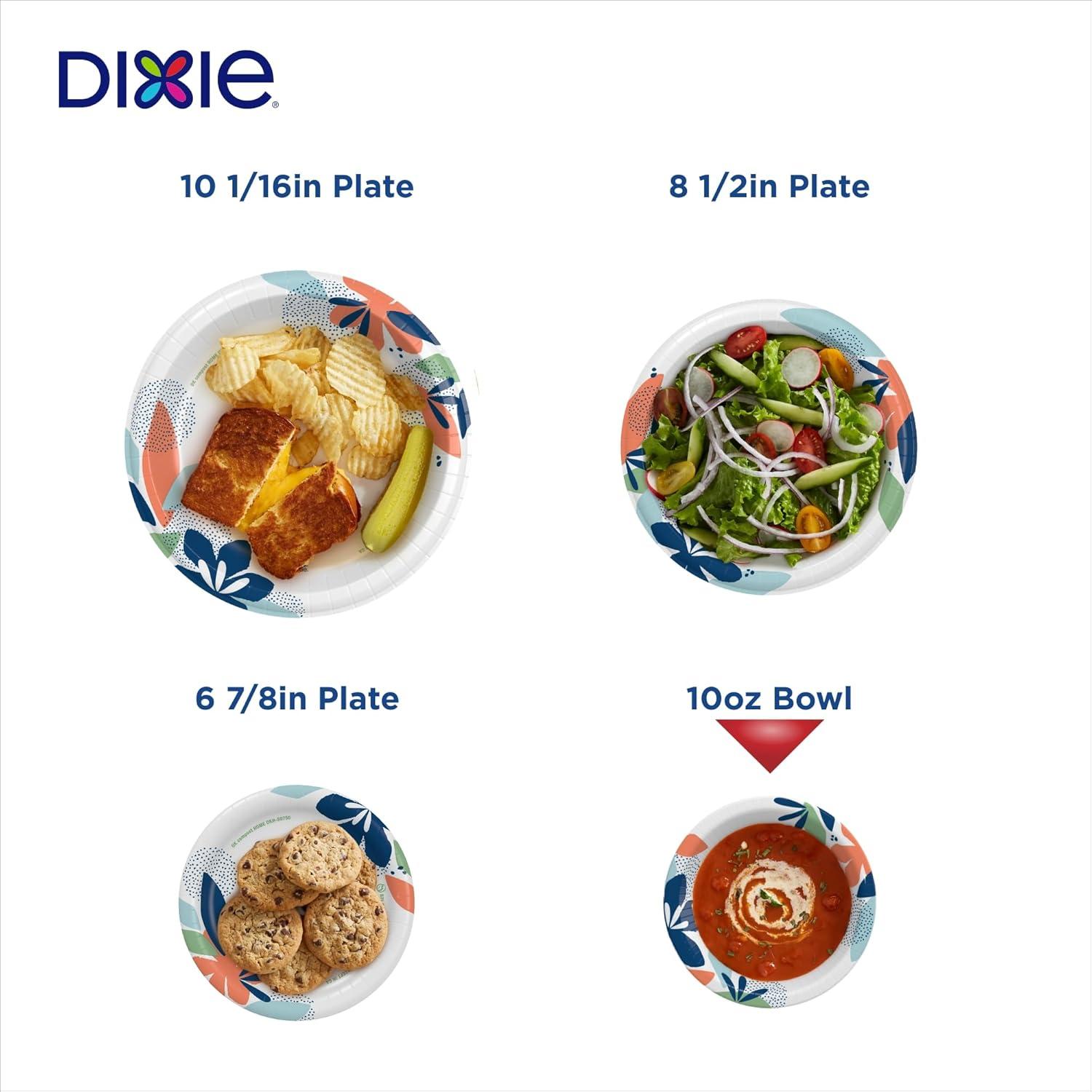 imageDixie Small Paper Bowls 10 Oz 72 Count MicrowaveSafe SoakProof Disposable Bowls Great For Snacks Dessert And Light Lunch Meals72 Count Pack of 1