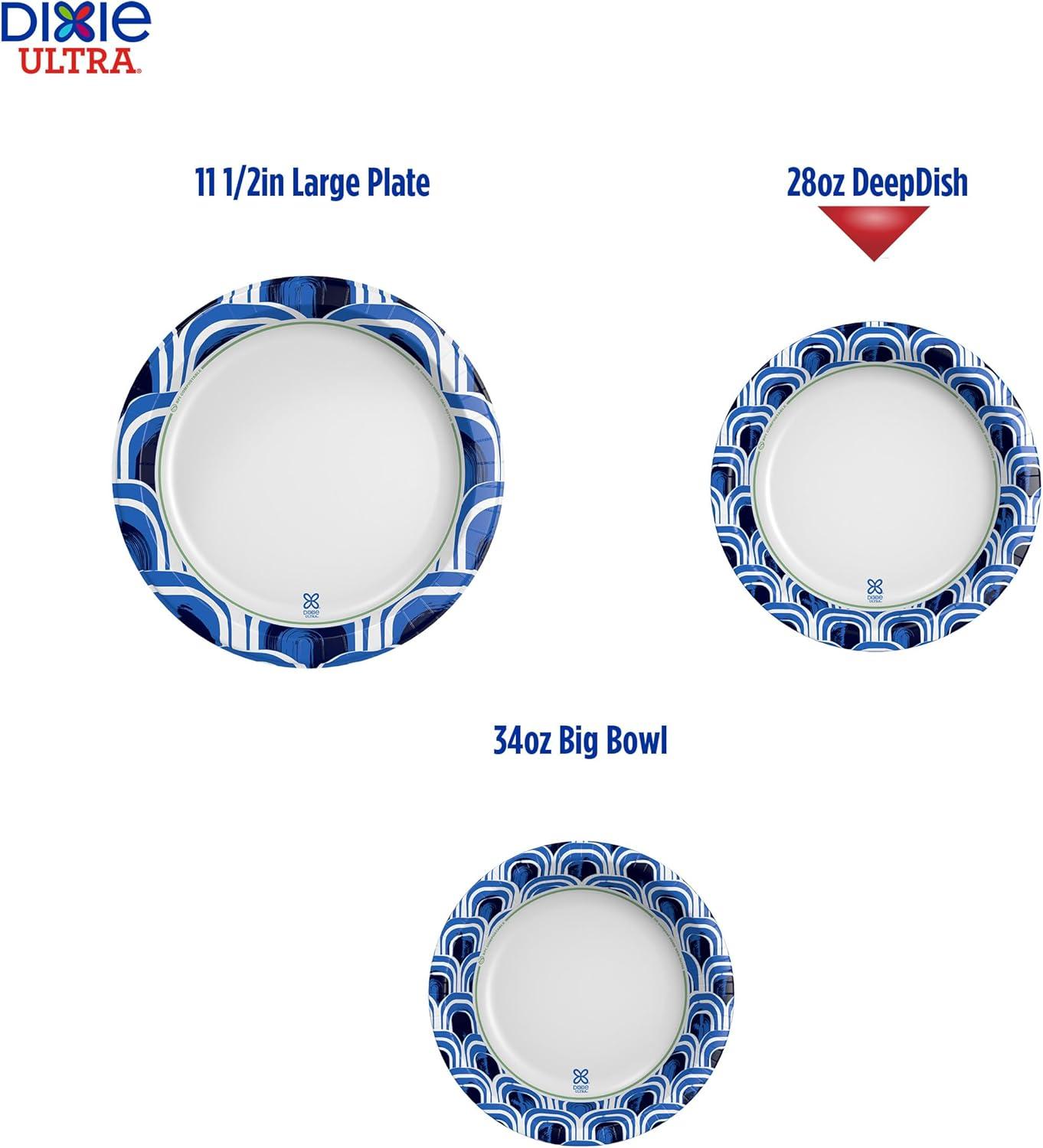 imageDixie Ultra Deep Dish Paper Plates 28 Oz 40 Count Heavy Duty MicrowaveSafe SoakProof Cut Resistant Disposable Plates For Heavy Messy Meals40 Count Pack of 1
