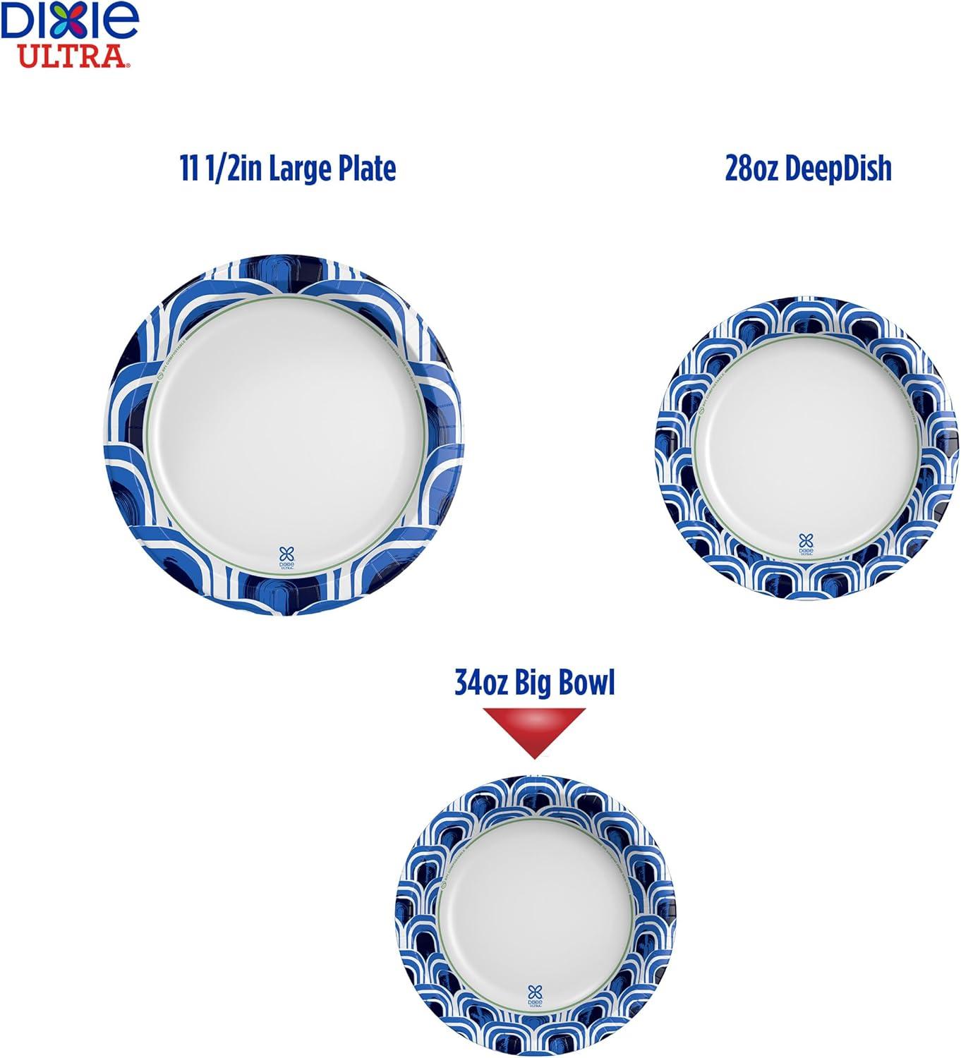 imageDixie Ultra Extra Large Paper Bowls 34 oz 34 Count Compostable Microwave Safe Disposable Bowls for Heavy Meals Soups Stews and Everyday UseExtra Large