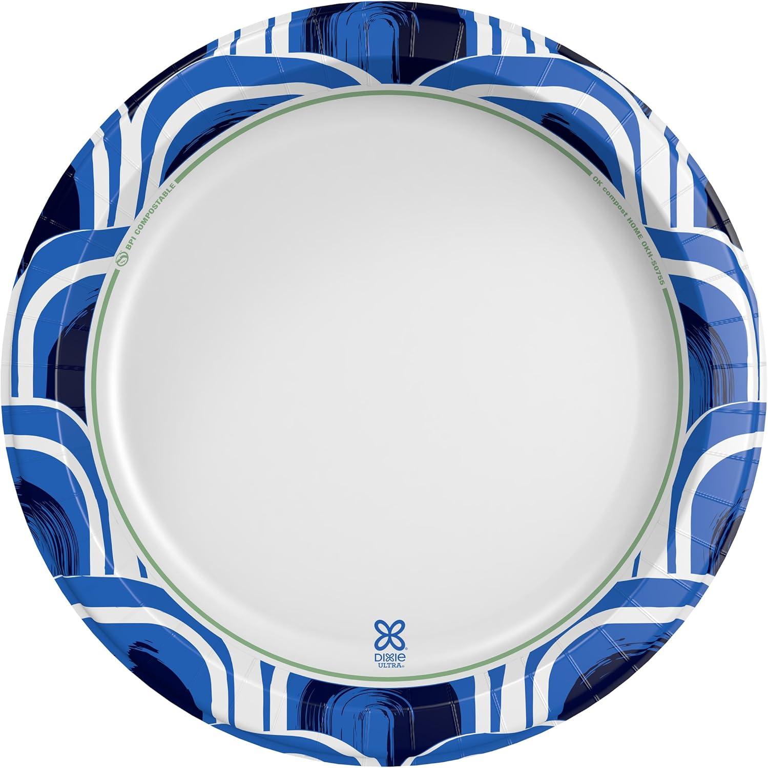 imageDixie Ultra Large Paper Plates 11 Inch 25 Count 3X Stronger Heavy Duty MicrowaveSafe SoakProof Cut Resistant Great for Heavy Messy MealsExtra Large Pack of 4
