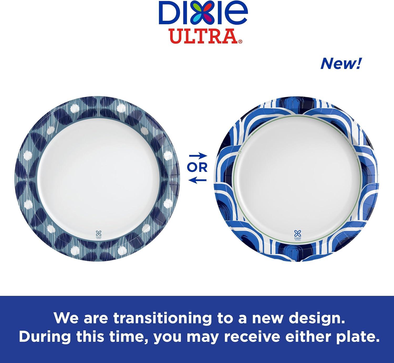 imageDixie Ultra Large Paper Plates 11 Inch 25 Count 3X Stronger Heavy Duty MicrowaveSafe SoakProof Cut Resistant Great for Heavy Messy MealsExtra Large Pack of 4