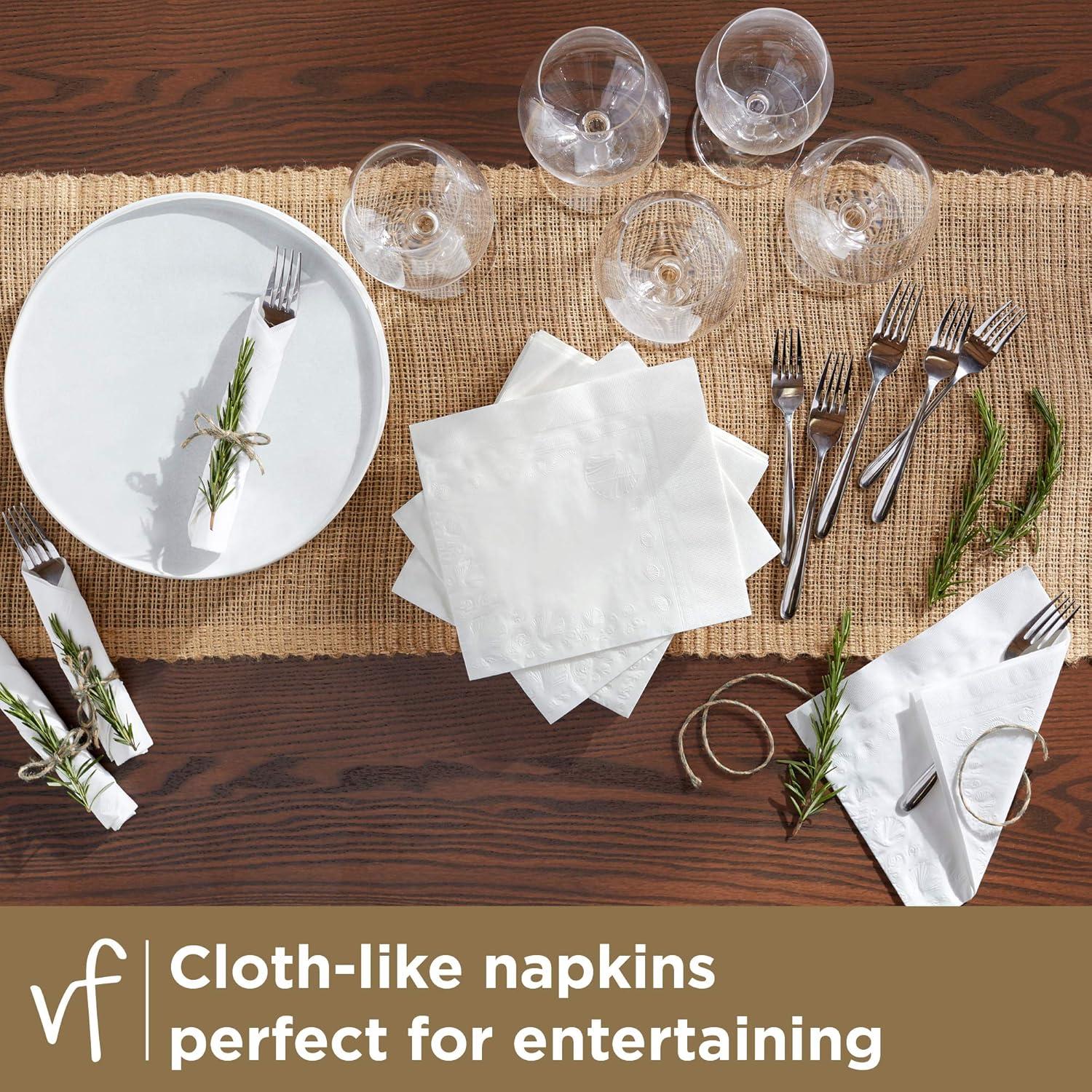 imageVanity Fair Entertain Paper Napkins 40 Count Pack of 8 Disposable Napkins Made For Entertaining And Events40 Count Pack of 1