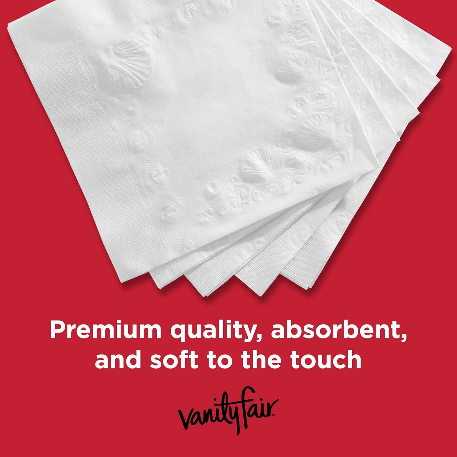 imageVanity Fair Everyday Paper Napkins 100 Count Disposable Napkins Made Soft And Smooth For Everyday Meals200 Count Pack of 2