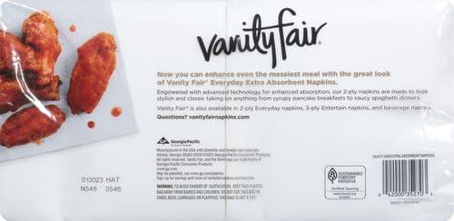 imageVanity Fair Extra Absorbent Premium Paper Napkins 160 Count Disposable Napkins Made Soft And Strong For Messy Meals And Everyday Use160 Count Pack of 2