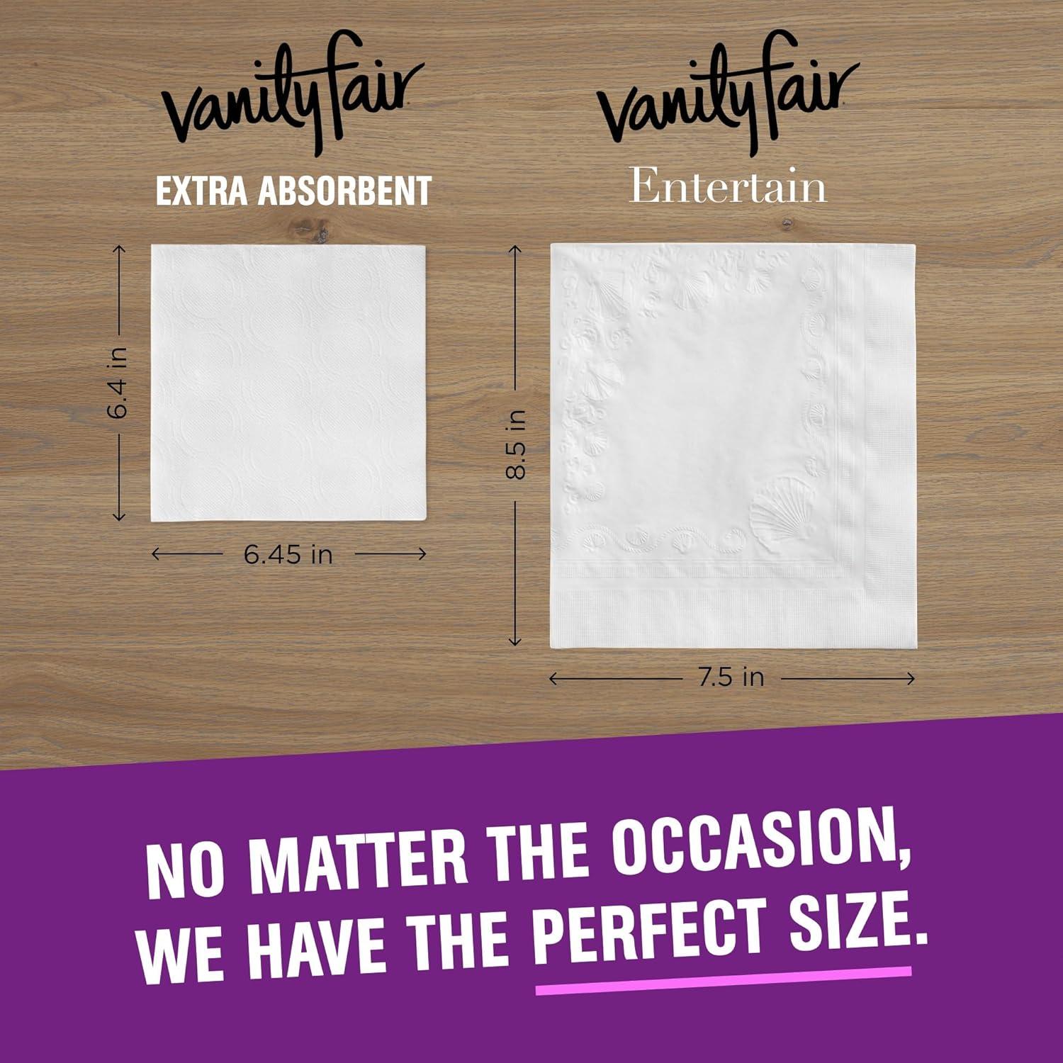 imageVanity Fair Extra Absorbent Premium Paper Napkins 160 Count Disposable Napkins Made Soft And Strong For Messy Meals And Everyday Use80 Count Pack of 4