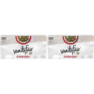 Vanity Fair Everyday Paper Napkins, 100 Count, Disposable Napkins Made Soft And Smooth For Everyday Meals(200 Count (Pack of 2))