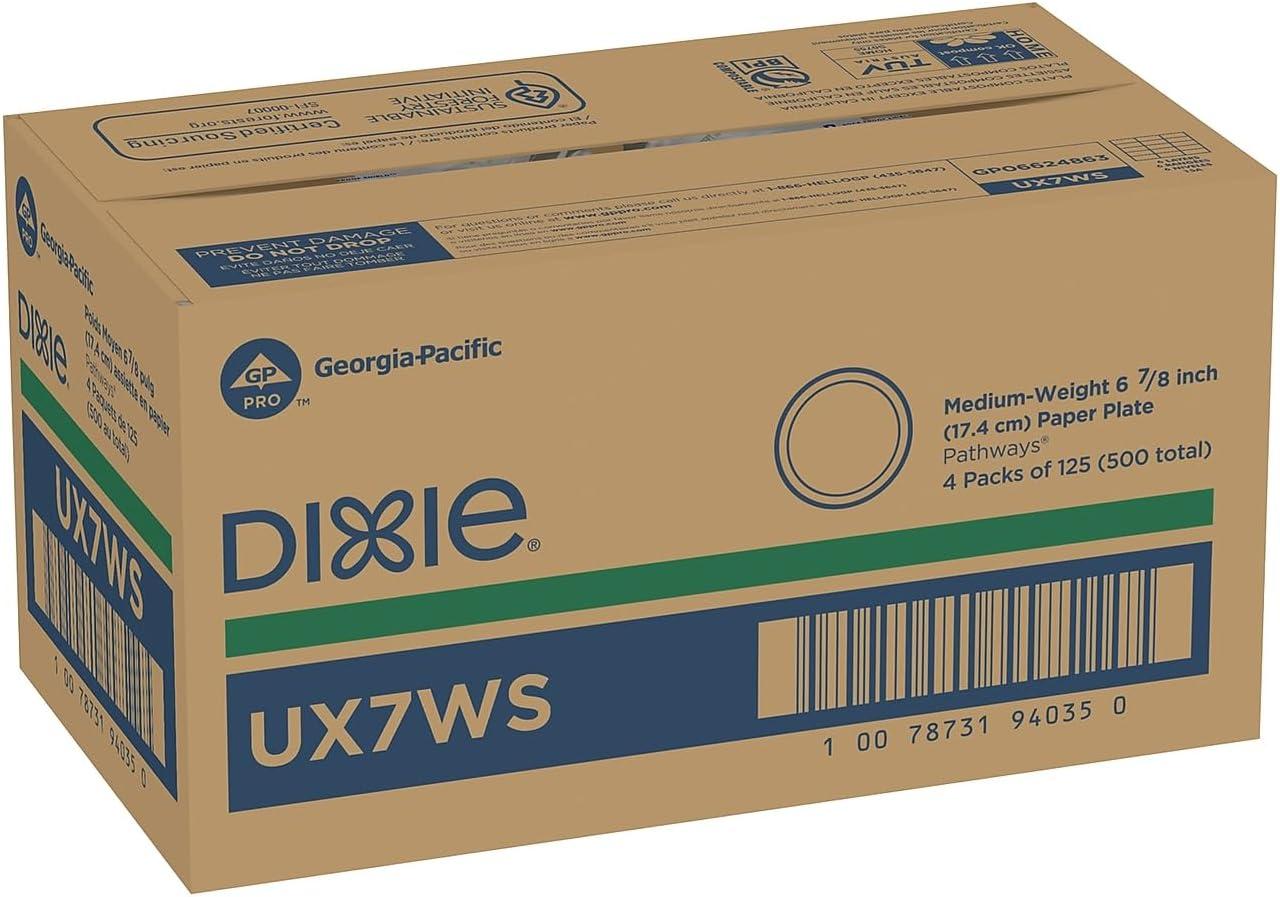 imageDixie Pathways MediumWeight Paper Plates 6 78inch 500Carton UX7WS
