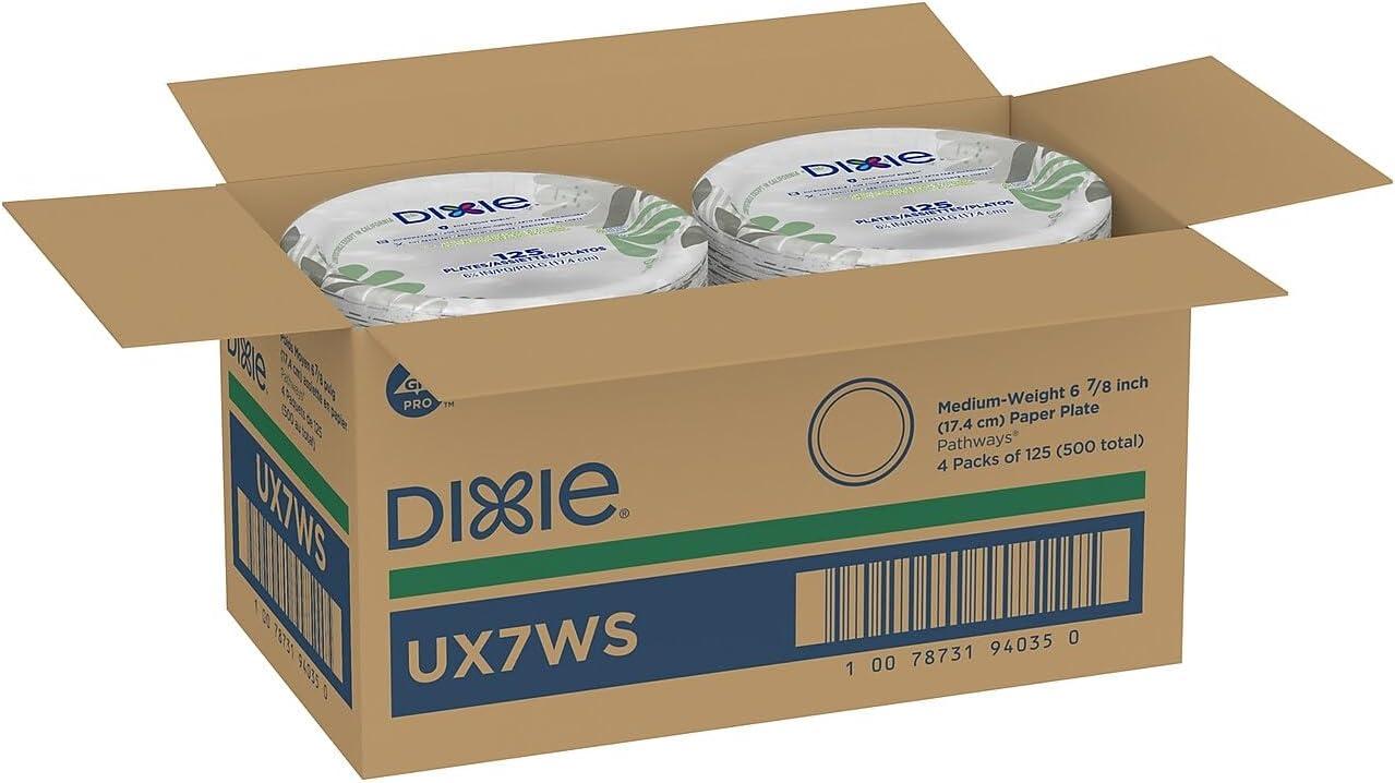 imageDixie Pathways MediumWeight Paper Plates 6 78inch 500Carton UX7WS
