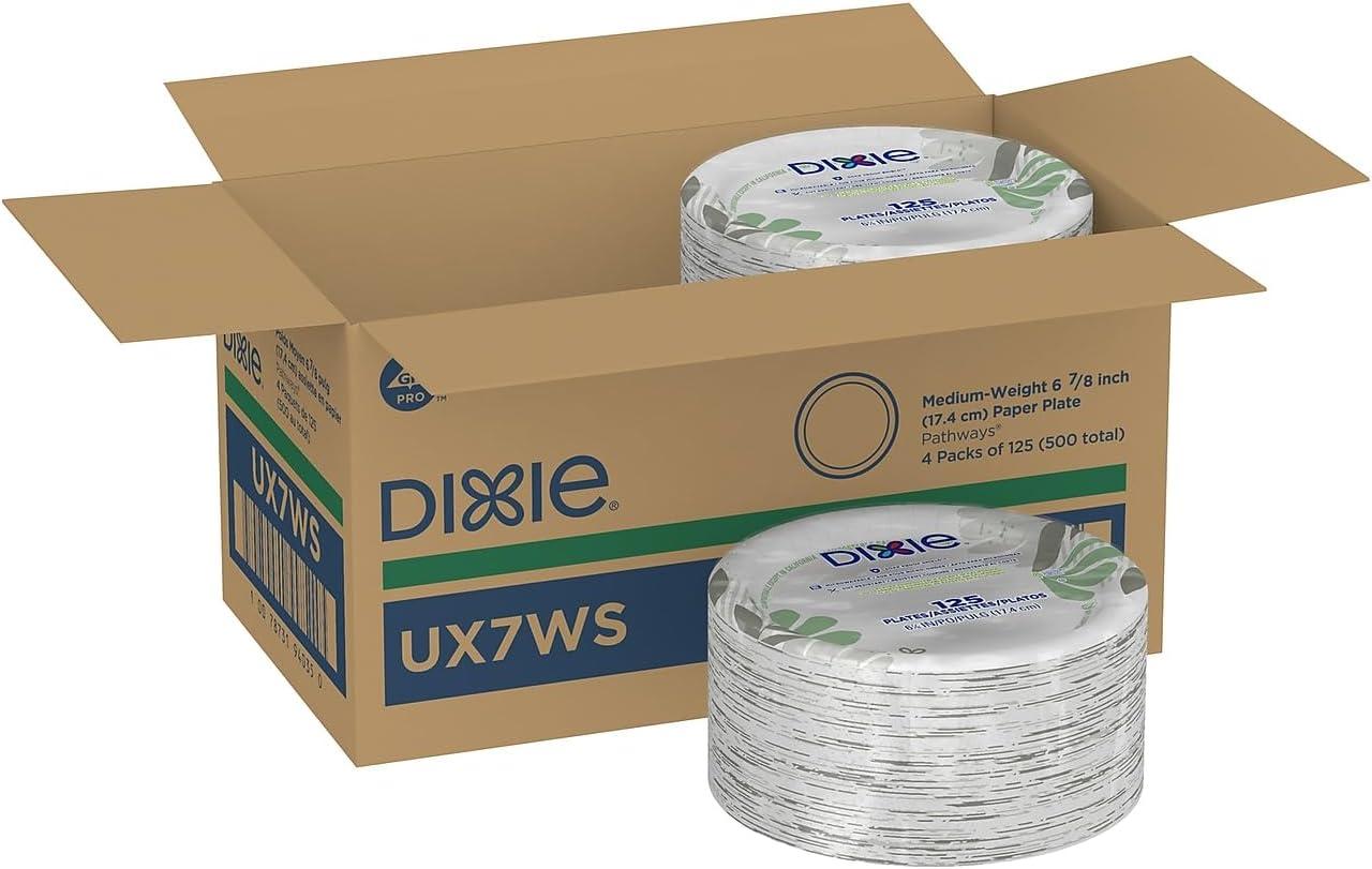 imageDixie Pathways MediumWeight Paper Plates 6 78inch 500Carton UX7WS