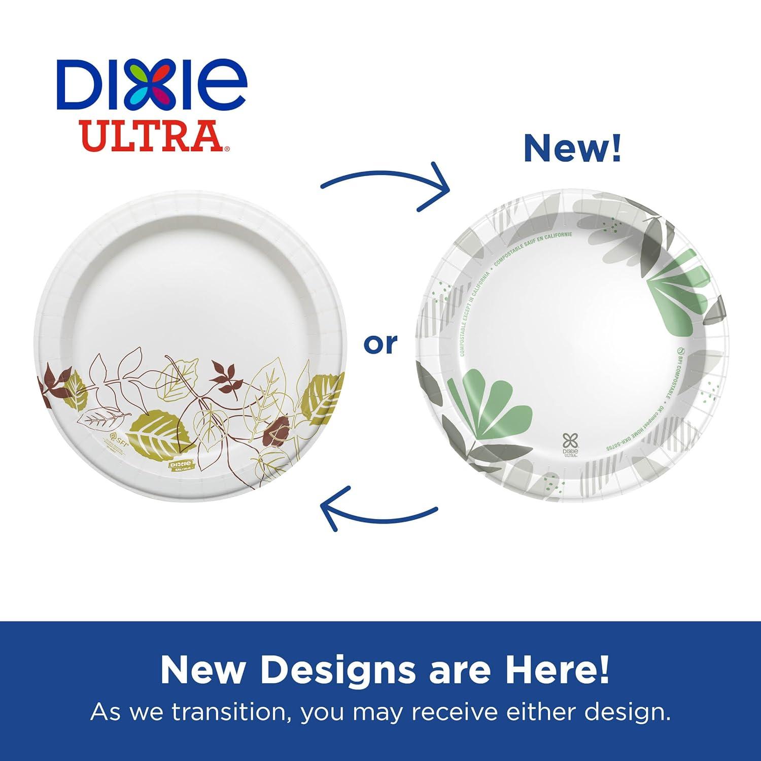imageDixie Ultra 10 Inch HeavyWeight Paper Plates By GP PRO Pathways Botanical Design 500 Count 125 Disposable Plates Per Pack 4 Packs Per Case SXP10PATHPathways Design