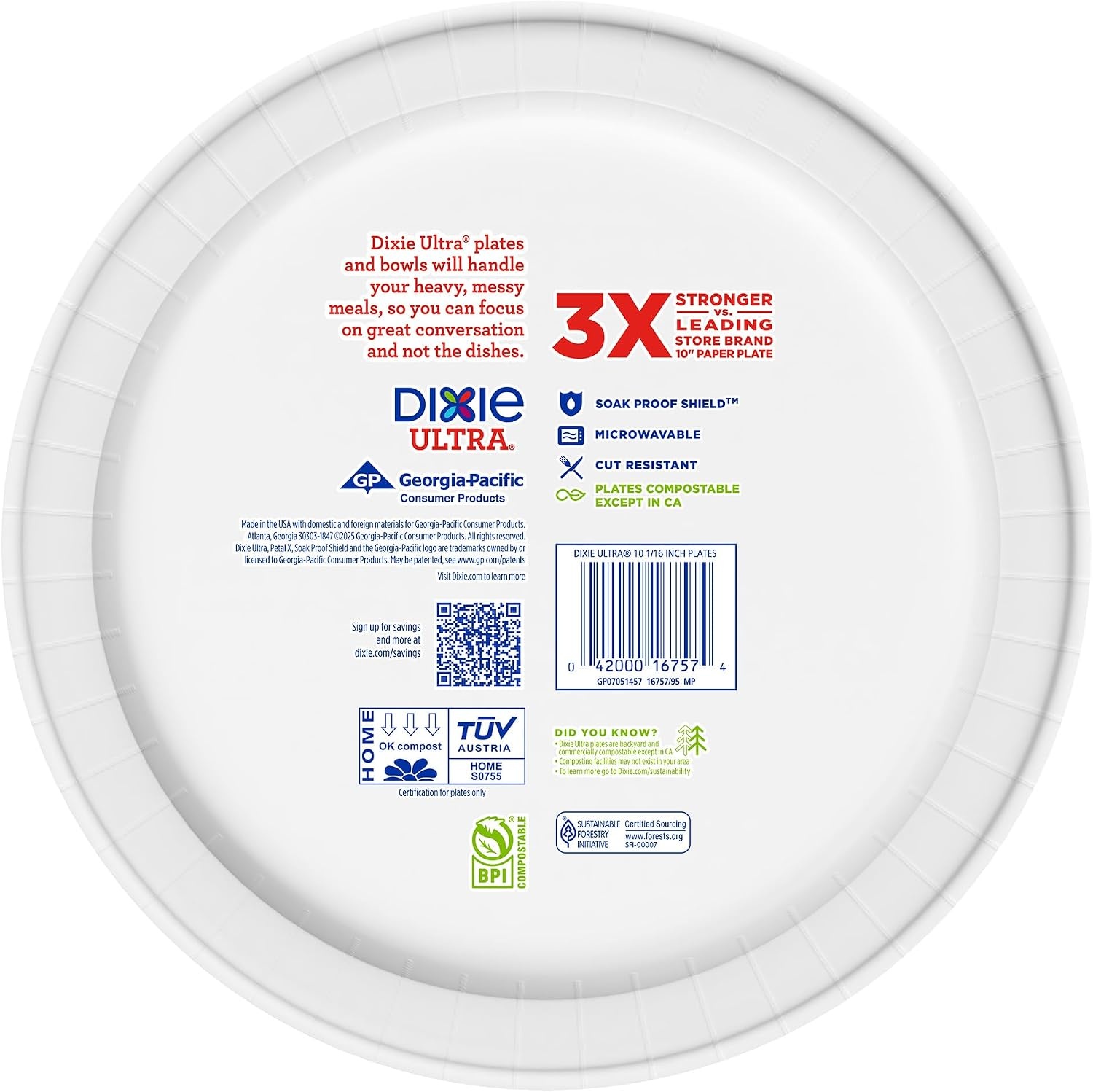 image:imageDixie Ultra Limited Edition Paper Plate 10 in DinnerSize 20 ct Printed Disposable20 Count Pack of 1