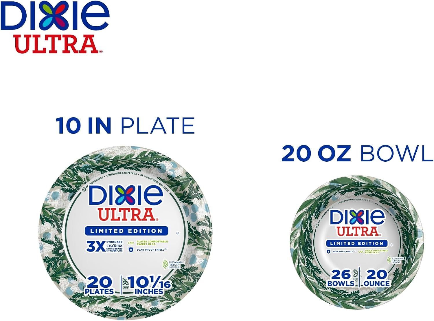 image:imageDixie Ultra Limited Edition Paper Plate 10 in DinnerSize 20 ct Printed Disposable20 Count Pack of 1