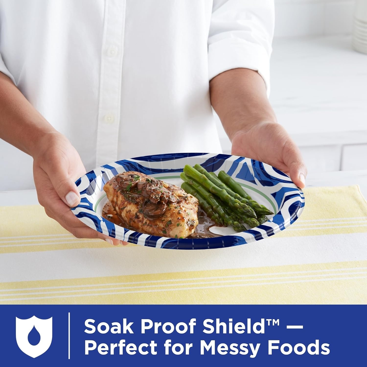 image:imageDixie Ultra Small Paper Plates 6 78 Inch 44 Count 3X Stronger Heavy Duty MicrowaveSafe SoakProof Cut Resistant Disposable Plates For Heavy Messy Meals10 Inch